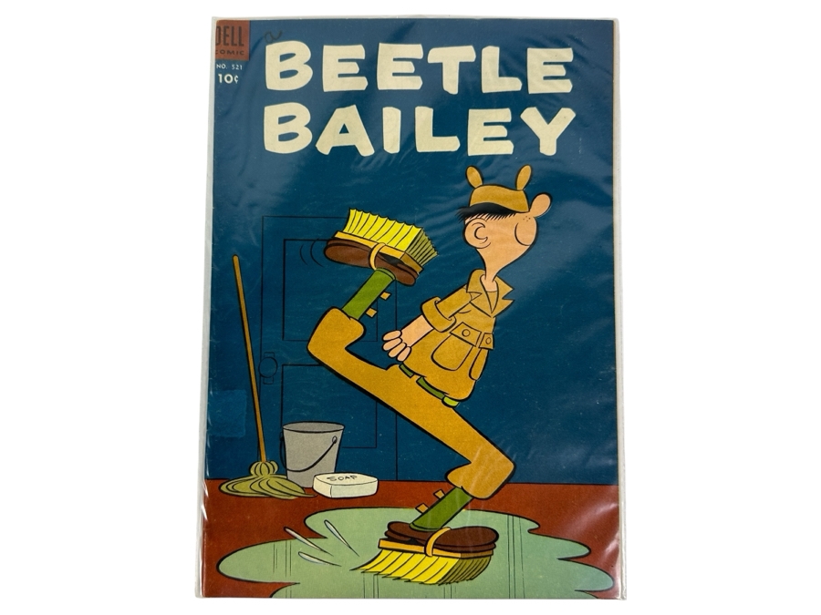 1953 Dell Comics Four Color #521 Beetle Bailey 10 Cent Dell Comic Book Bagged [Photo 3]
