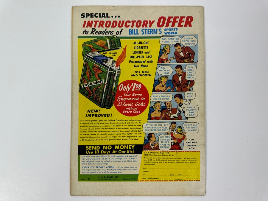 1951 Bill Stern's Sports Book 10 Cent Ziff Davis Comic Book No. 10 Bagged [Photo 2]