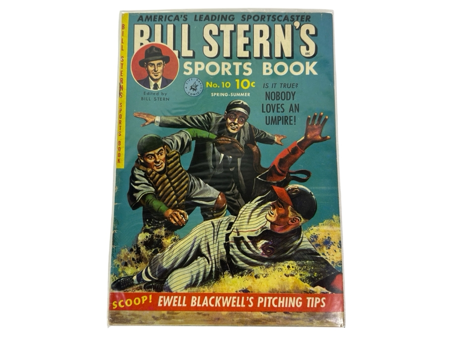 1951 Bill Stern's Sports Book 10 Cent Ziff Davis Comic Book No. 10 Bagged [Photo 3]