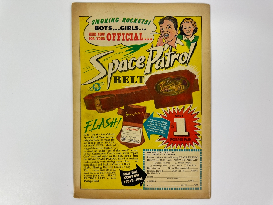 Just Added - Space Patrol #1 - Ziff-Davis Summer Vintage 1952 10 Cent Comic Book [Photo 4]