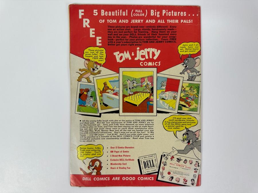 Just Added - Tom And Jerry Comics #81 Dell Comic Book Vintage 1951 10 Cent Comic Book [Photo 3]