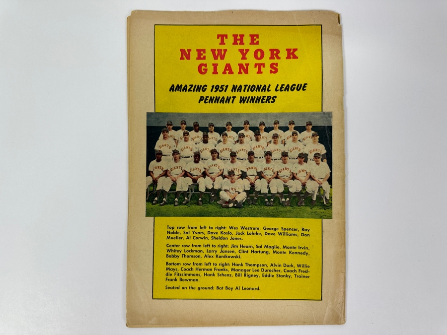 Just Added - Thrilling True Story Of The Baseball Giants Comic Book Vintage 1952 10 Cent Comic Book [Photo 5]