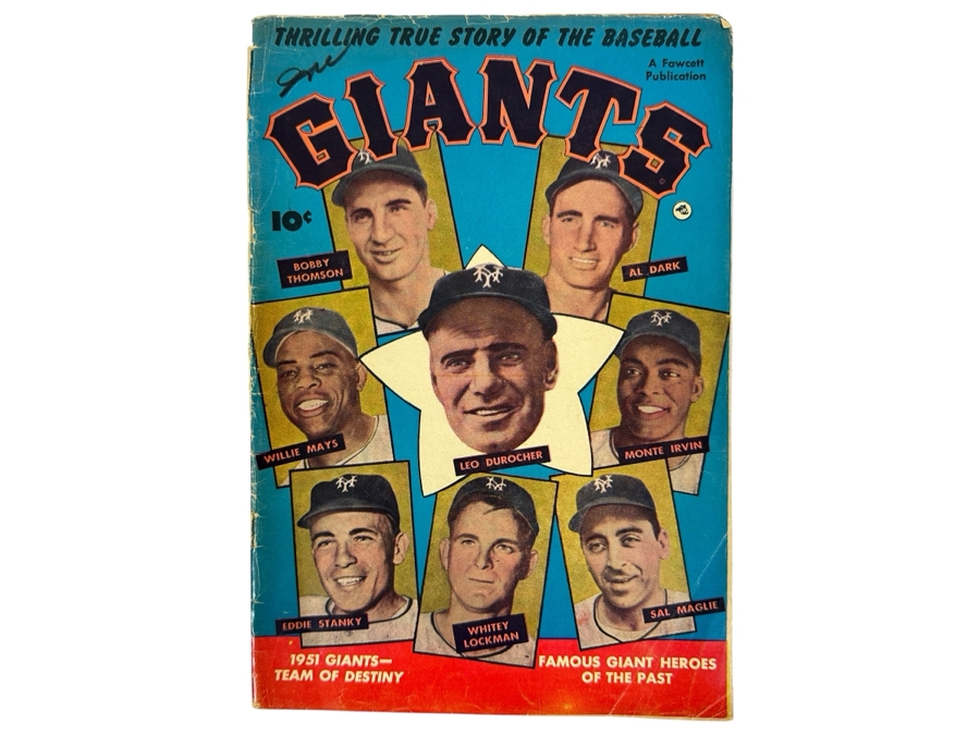 Just Added - Thrilling True Story Of The Baseball Giants Comic Book Vintage 1952 10 Cent Comic Book