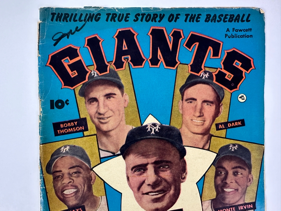 Just Added - Thrilling True Story Of The Baseball Giants Comic Book Vintage 1952 10 Cent Comic Book [Photo 2]