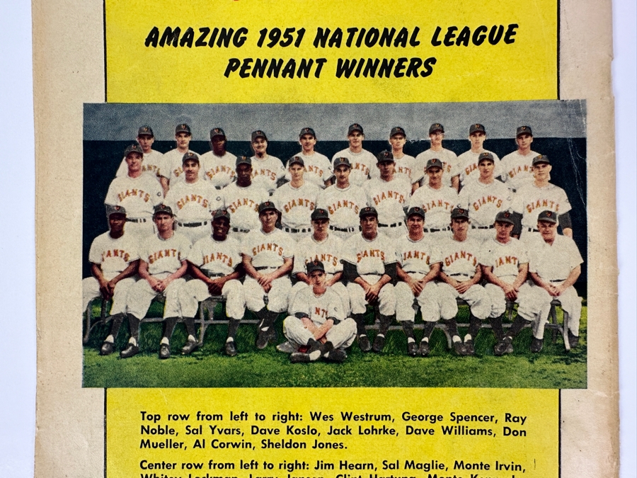 Just Added - Thrilling True Story Of The Baseball Giants Comic Book Vintage 1952 10 Cent Comic Book [Photo 6]
