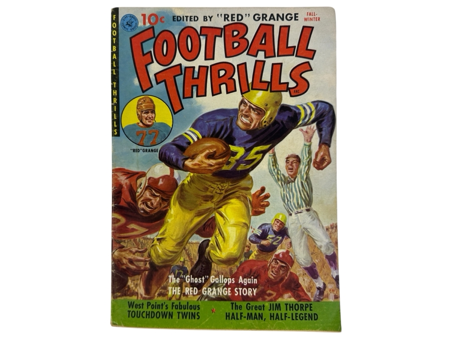 Just Added - Football Thrills #1 Ziff-Davis Comic Book Vintage 1951 10 Cent Comic Book