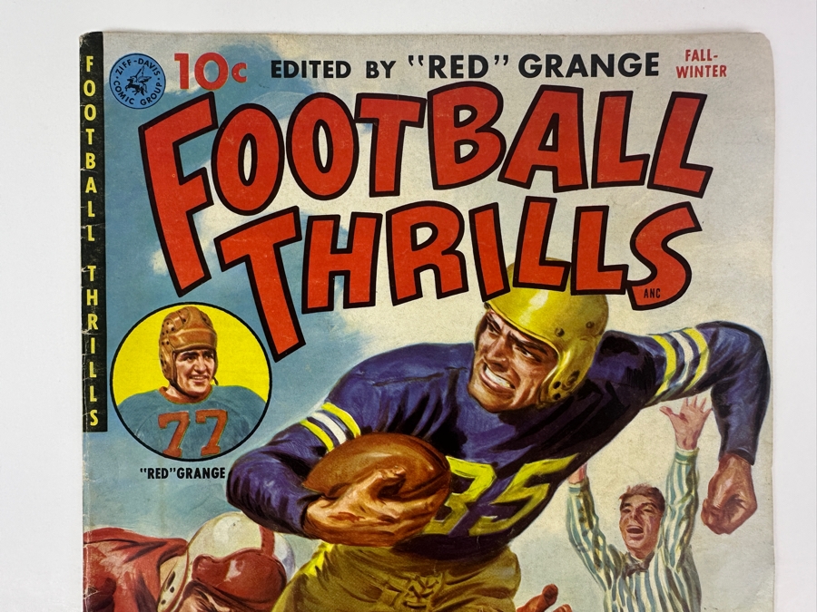 Just Added - Football Thrills #1 Ziff-Davis Comic Book Vintage 1951 10 Cent Comic Book [Photo 2]