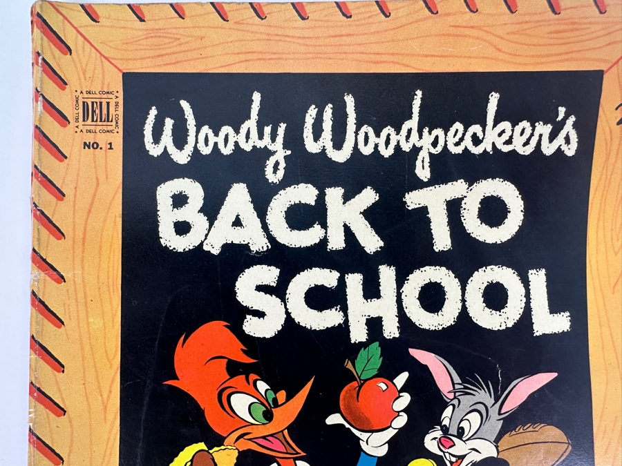 Just Added - Woody Woodpecker's Back To School #1 Dell Comic Book Vintage 1952 25 Cent Comic Book [Photo 2]