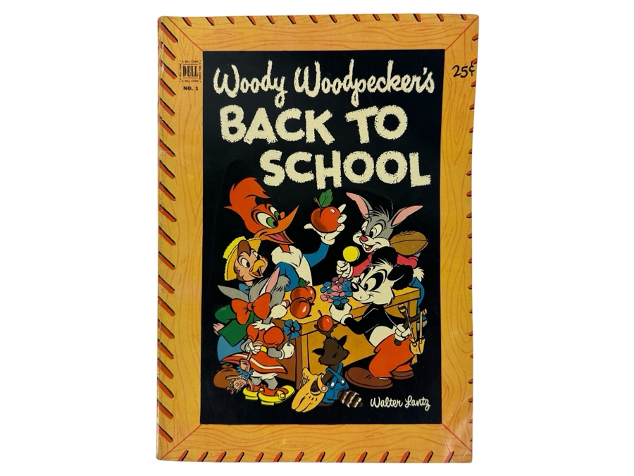 Just Added - Woody Woodpecker's Back To School #1 Dell Comic Book Vintage 1952 25 Cent Comic Book