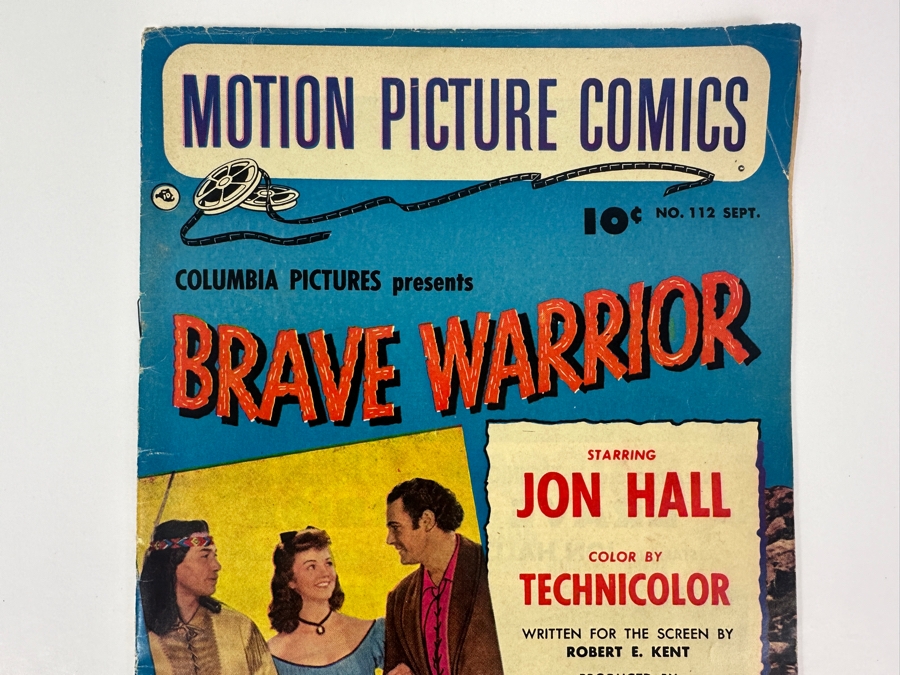 Just Added - Motion Picture Comics #112 Brave Warrior Vintage 1952 10 Cent Comic Book [Photo 2]