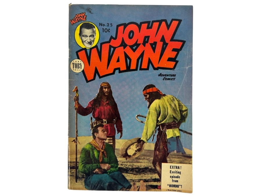 Just Added - John Wayne Adventure Comics #25 Frank Frazetta Toby Press Comics Vintage 1953 10 Cent Comic Book