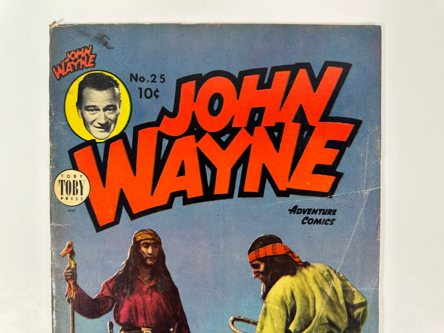 Just Added - John Wayne Adventure Comics #25 Frank Frazetta Toby Press Comics Vintage 1953 10 Cent Comic Book [Photo 2]