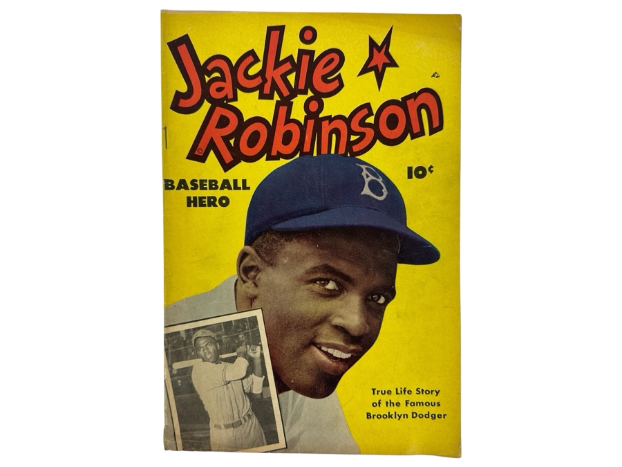 Just Added - Rare Jackie Robinson Baseball Hero #1 Brooklyn Dodgers Fawcett Comics Vintage 1949 10 Cent Comic Book