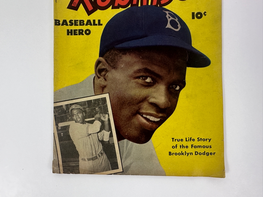 Just Added - Rare Jackie Robinson Baseball Hero #1 Brooklyn Dodgers Fawcett Comics Vintage 1949 10 Cent Comic Book [Photo 3]