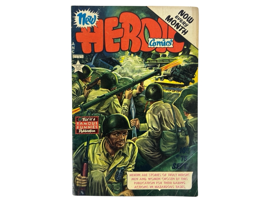 Just Added - Heroic Comics #75 Famous Funnies Comics Vintage 1952 10 Cent Comic Book
