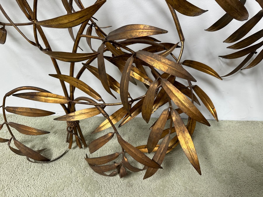 Just Added - Italian Gilt Metal Wall Sculpture 42W X 31H [Photo 4]