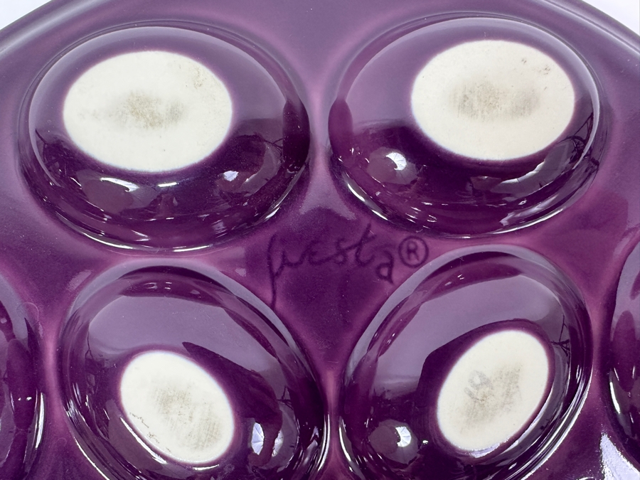 Just Added - Purple Fiesta Round Egg Serving Platter 11W [Photo 5]