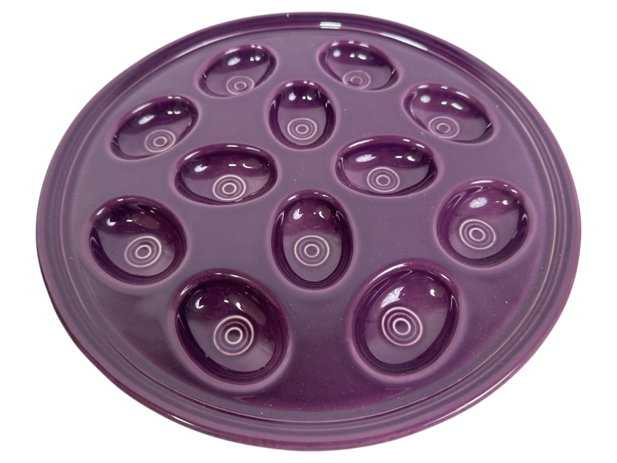 Just Added - Purple Fiesta Round Egg Serving Platter 11W