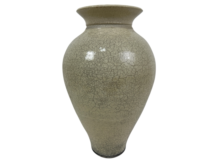 Just Added - Signed Pottery Vase Dated 1997 15H