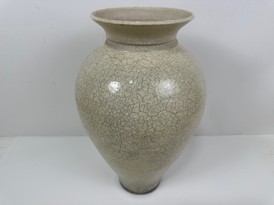 Just Added - Signed Pottery Vase Dated 1997 15H [Photo 2]