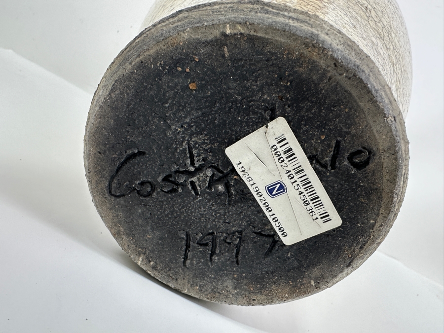 Just Added - Signed Pottery Vase Dated 1997 15H [Photo 4]