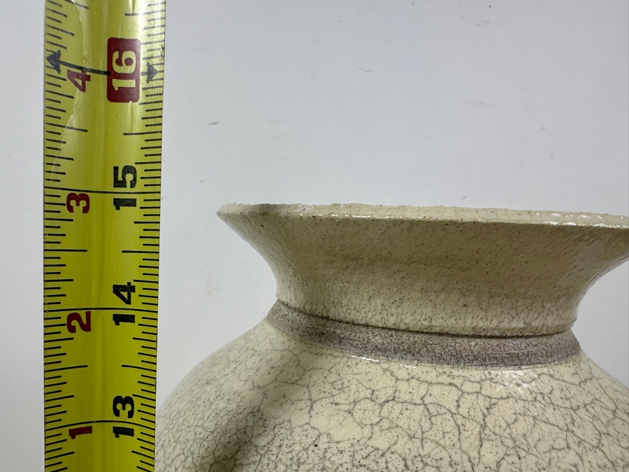 Just Added - Signed Pottery Vase Dated 1997 15H [Photo 6]