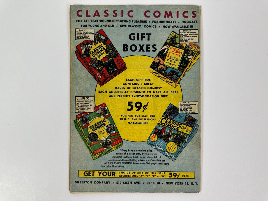 Just Added - Classic Comics #4 The Last Of The Mohicans Gilberton Company Vintage 1946 10 Cent Comic Book [Photo 4]