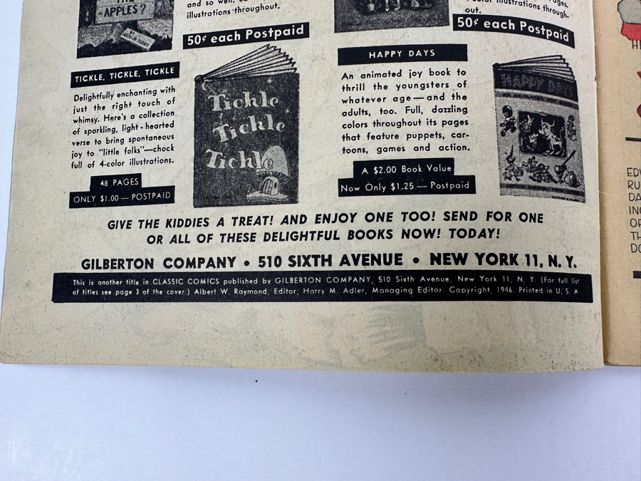 Just Added - Classic Comics #4 The Last Of The Mohicans Gilberton Company Vintage 1946 10 Cent Comic Book [Photo 5]