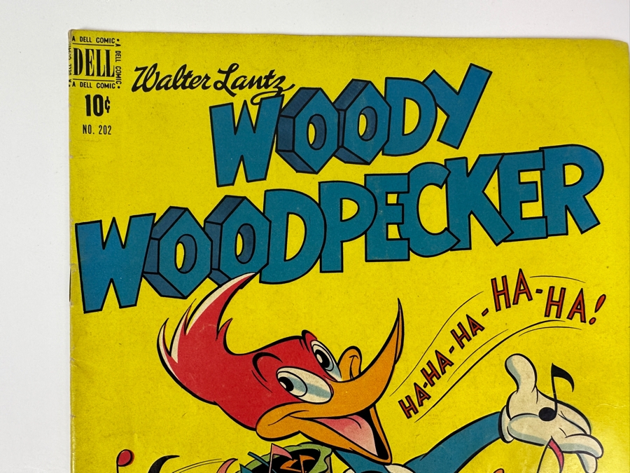 Just Added - Four Color Walter Lantz Woody Woodpecker #202 Dell Comics Vintage 1948 10 Cent Comic Book [Photo 2]