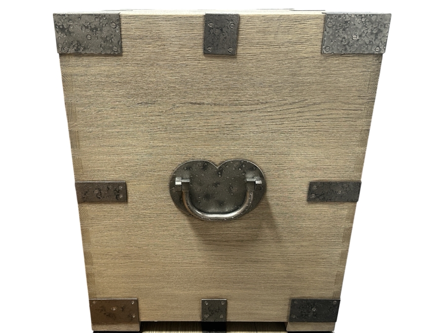 Just Added - Pair Of Restoration Hardware Heirloom Silver Chest 2-Drawer Side Tables 32W X 23D X 28.5H [Photo 3]