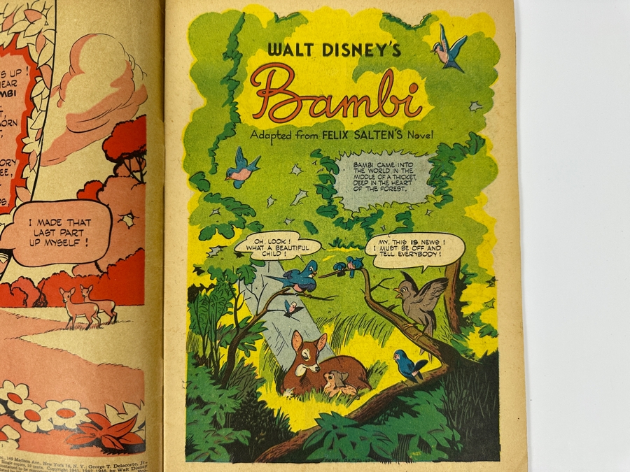 Just Added - Walt Disney's Bambi #186 Dell Comics Vintage 1948 10 Cent Comic Book [Photo 9]