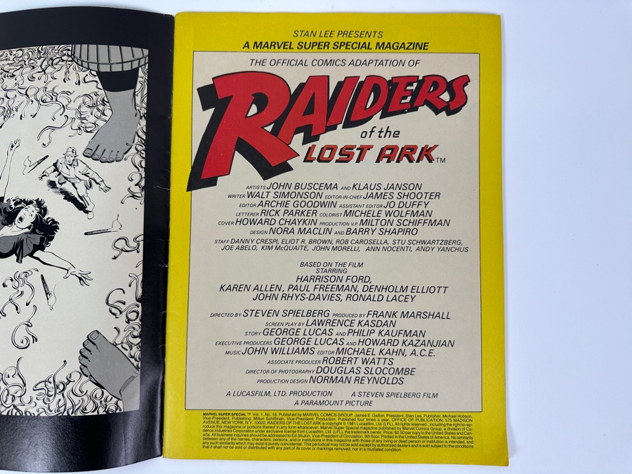 Just Added - Vintage 1981 Marvel Super Special Magazine #18 Raiders Of The Lost Ark Comic Book [Photo 4]