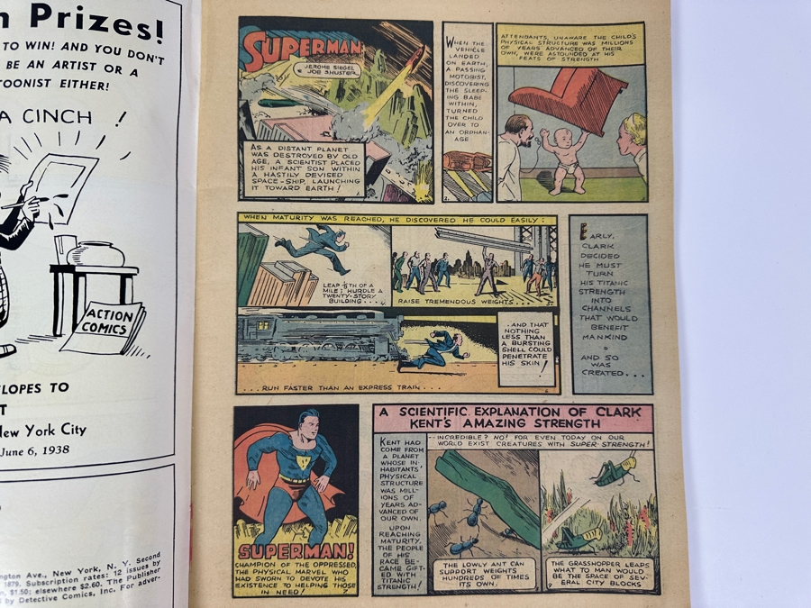 Just Added - Vintage 1974 DC Comics Limited Collectors' Golden Mint Series Reprint Of Action Comics No. 1 Superman [Photo 7]