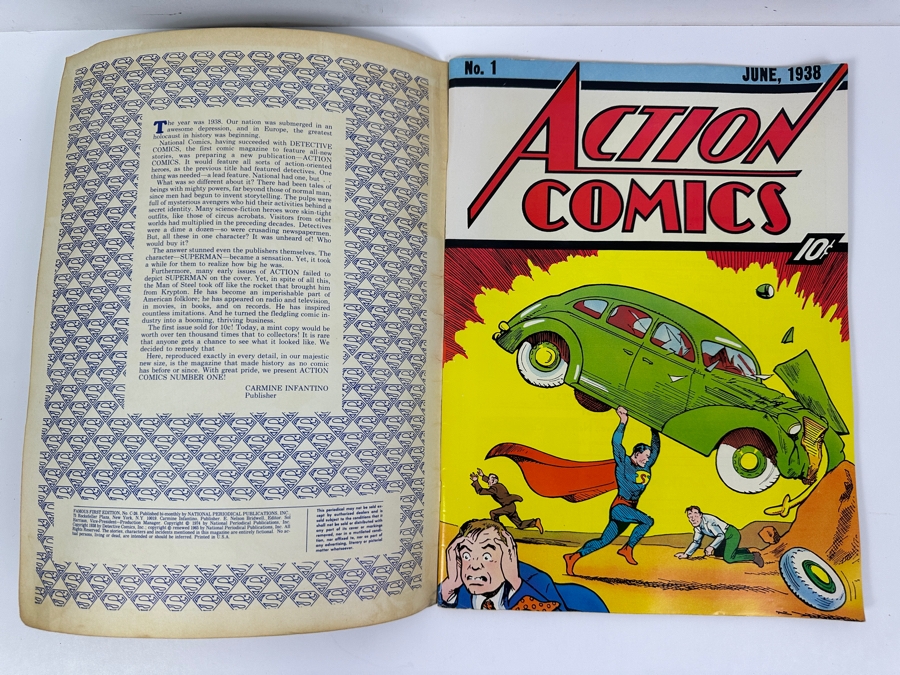 Just Added - Vintage 1974 DC Comics Limited Collectors' Golden Mint Series Reprint Of Action Comics No. 1 Superman [Photo 3]