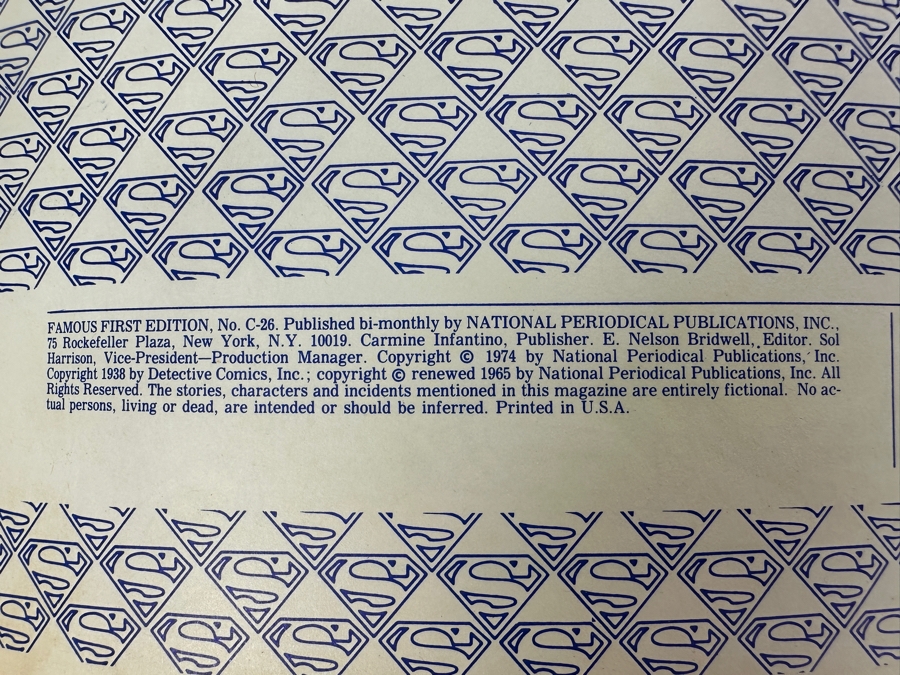 Just Added - Vintage 1974 DC Comics Limited Collectors' Golden Mint Series Reprint Of Action Comics No. 1 Superman [Photo 5]