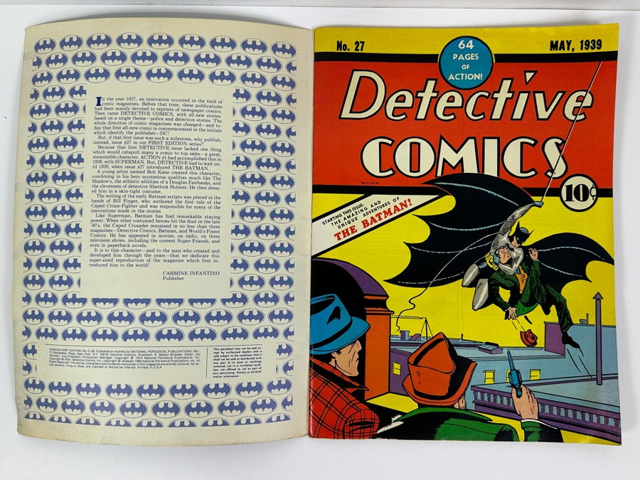 Just Added - Vintage 1974 DC Comics Limited Collectors' Silver Mint Series Reprint Of Detective Comics No. 27 Batman [Photo 4]