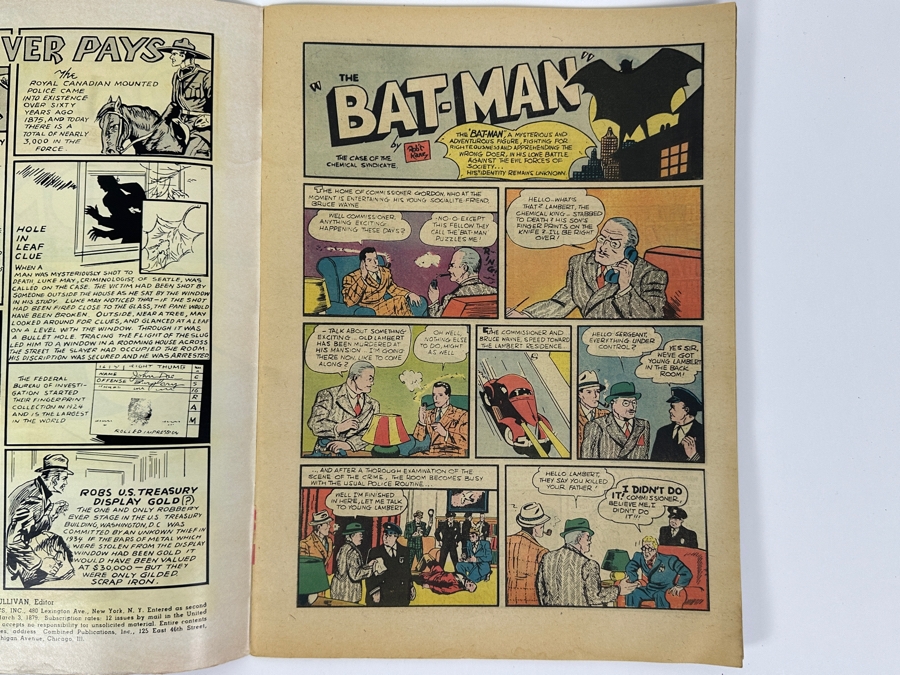 Just Added - Vintage 1974 DC Comics Limited Collectors' Silver Mint Series Reprint Of Detective Comics No. 27 Batman [Photo 8]