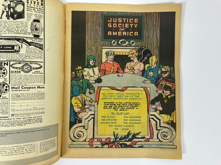 Just Added - Vintage 1975 DC Comics Limited Collectors' Blue Ribbon Series Reprint Of All Star Comics No. 3 Justice Society Of America [Photo 2]