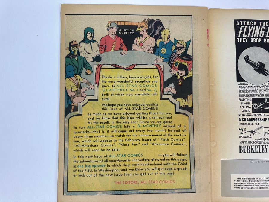 Just Added - Vintage 1975 DC Comics Limited Collectors' Blue Ribbon Series Reprint Of All Star Comics No. 3 Justice Society Of America [Photo 5]