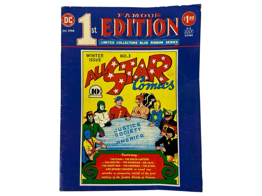 Just Added - Vintage 1975 DC Comics Limited Collectors' Blue Ribbon Series Reprint Of All Star Comics No. 3 Justice Society Of America