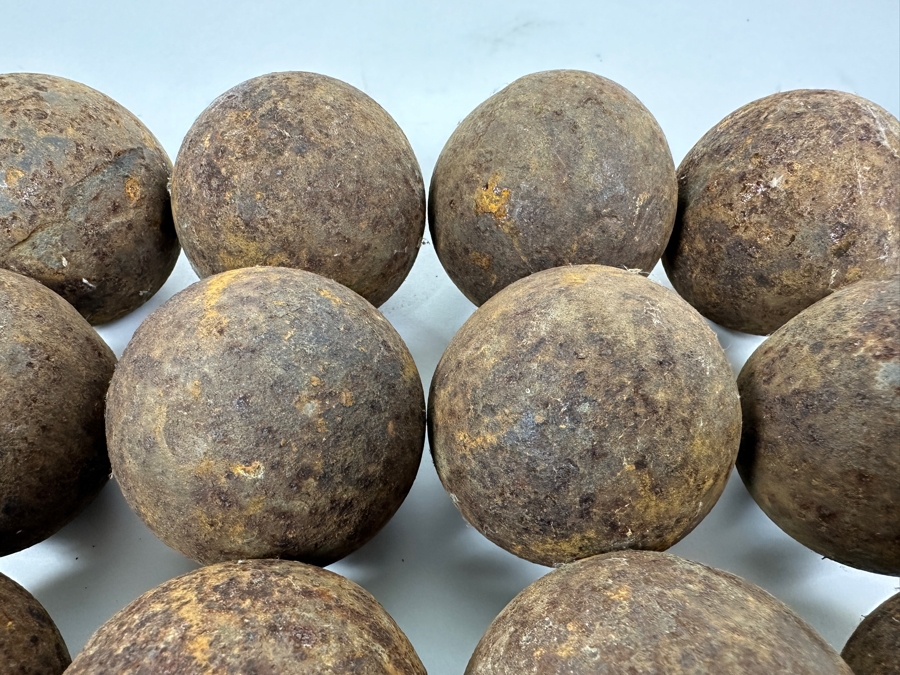 Just Added - (12) Historical Civil War Cannon Balls 2.5'W Weighs 34.6lbs [Photo 6]
