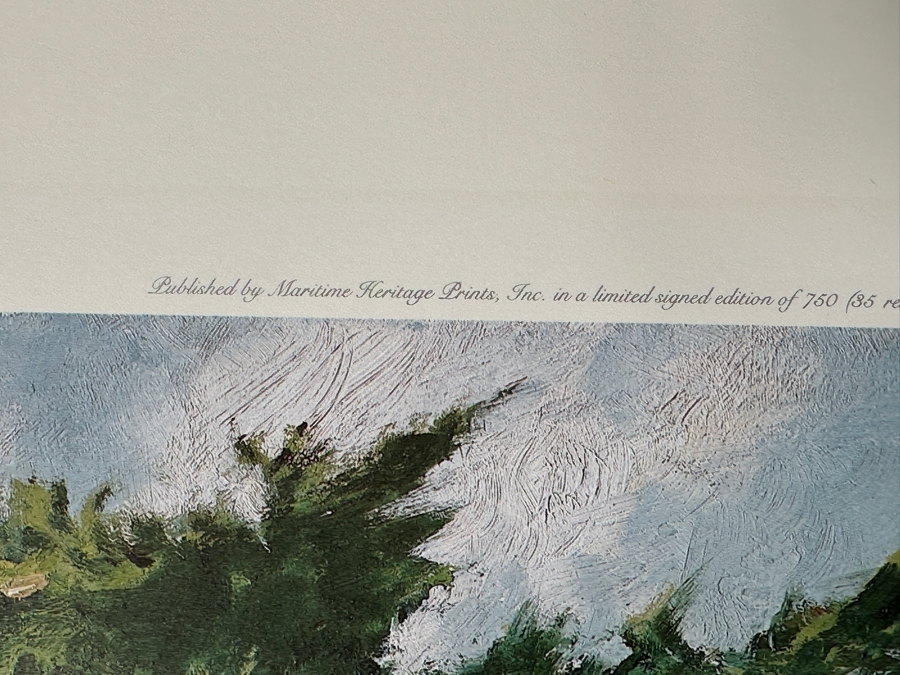 Just Added - John Stobart Artist Hand Signed Limited Edition Print Titled 'The Brig Pilgrim Entering Monterey Bay In 1835' Numbered 662 Of 750 Published By Maritime Heritage Prints 1987 22.5 X 17 [Photo 10]