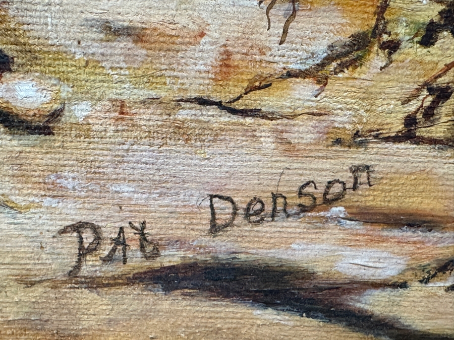 Just Added - Pat Denson Original Acrylic Painting On Canvas Signed Lower Right 22.5 X 31 Framed 27 X 36 [Photo 7]