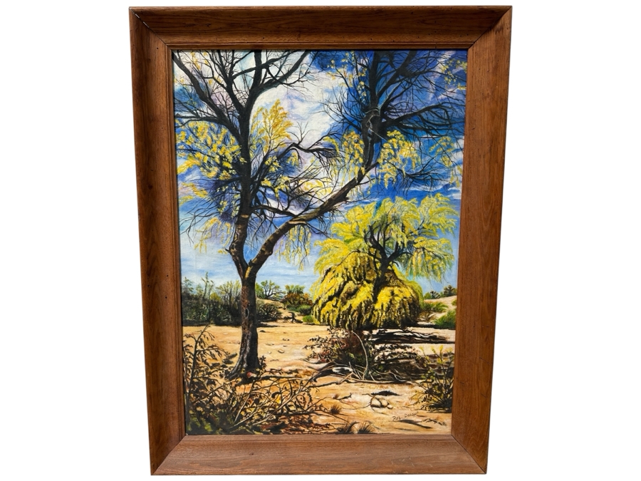 Just Added - Pat Denson Original Acrylic Painting On Canvas Signed Lower Right 22.5 X 31 Framed 27 X 36 [Photo 2]