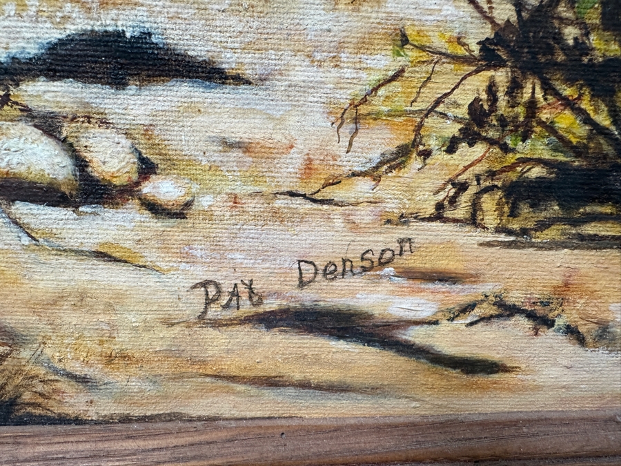 Just Added - Pat Denson Original Acrylic Painting On Canvas Signed Lower Right 22.5 X 31 Framed 27 X 36 [Photo 6]