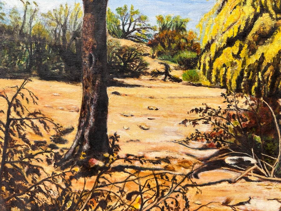 Just Added - Pat Denson Original Acrylic Painting On Canvas Signed Lower Right 22.5 X 31 Framed 27 X 36 [Photo 5]