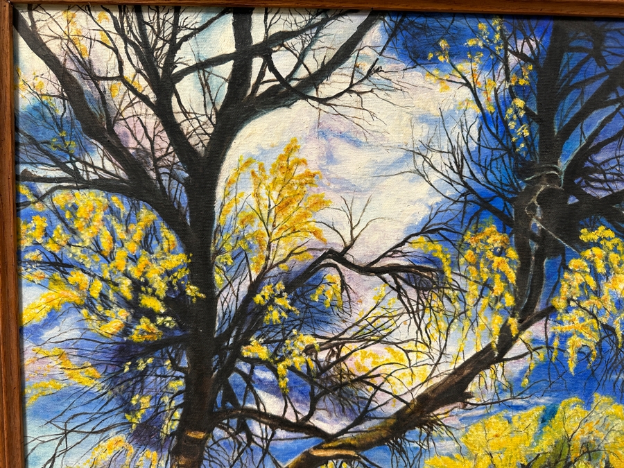 Just Added - Pat Denson Original Acrylic Painting On Canvas Signed Lower Right 22.5 X 31 Framed 27 X 36 [Photo 4]