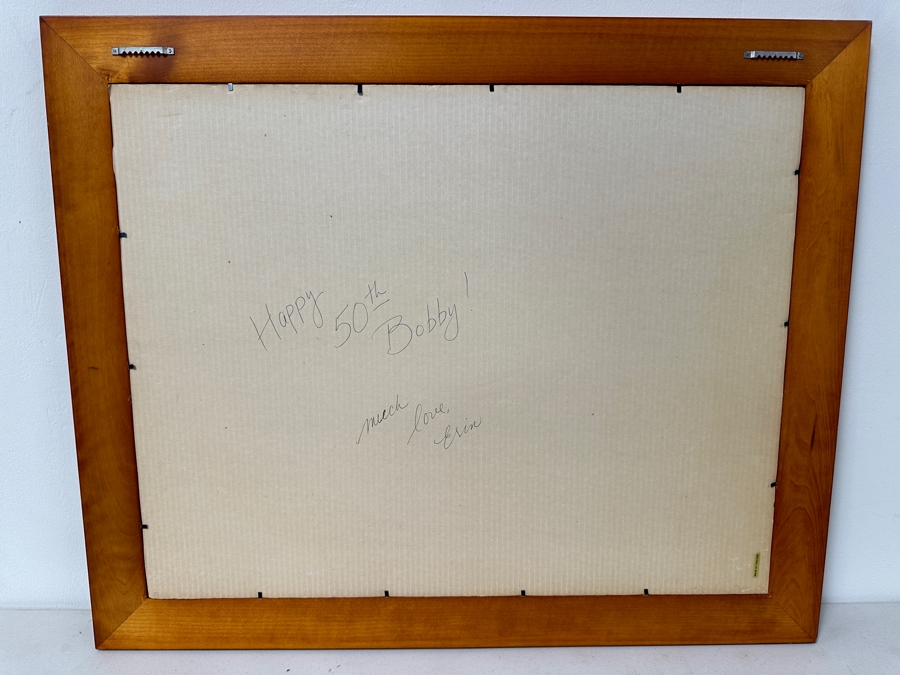 Just Added - Original Artist Signed Harley-Davidson Colored Pencil Drawing Titled 'Classic Ride' And Dated March 22, 2003 Signed Lower Left 24 X 18 Framed 33 X 27 [Photo 14]