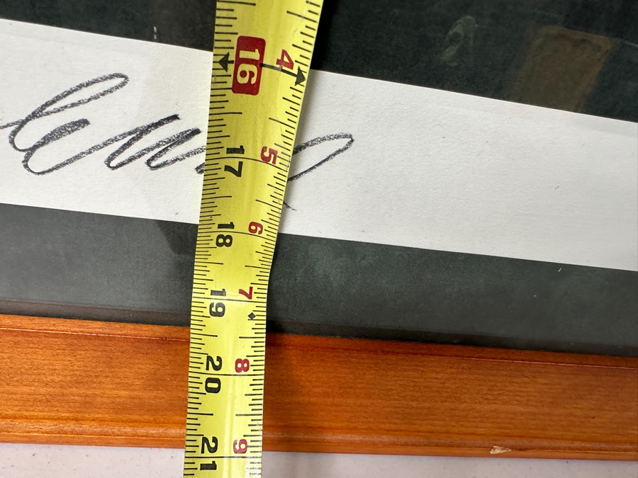 Just Added - Original Artist Signed Harley-Davidson Colored Pencil Drawing Titled 'Classic Ride' And Dated March 22, 2003 Signed Lower Left 24 X 18 Framed 33 X 27 [Photo 11]