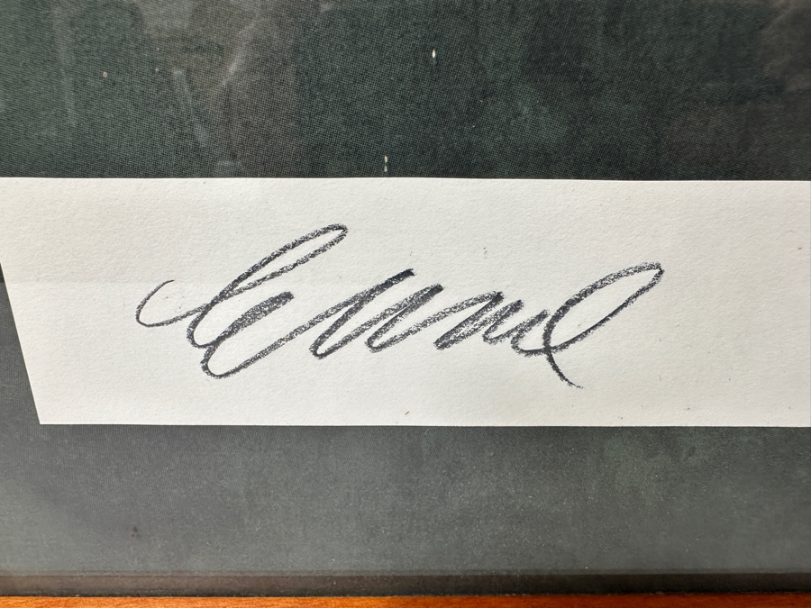 Just Added - Original Artist Signed Harley-Davidson Colored Pencil Drawing Titled 'Classic Ride' And Dated March 22, 2003 Signed Lower Left 24 X 18 Framed 33 X 27 [Photo 9]